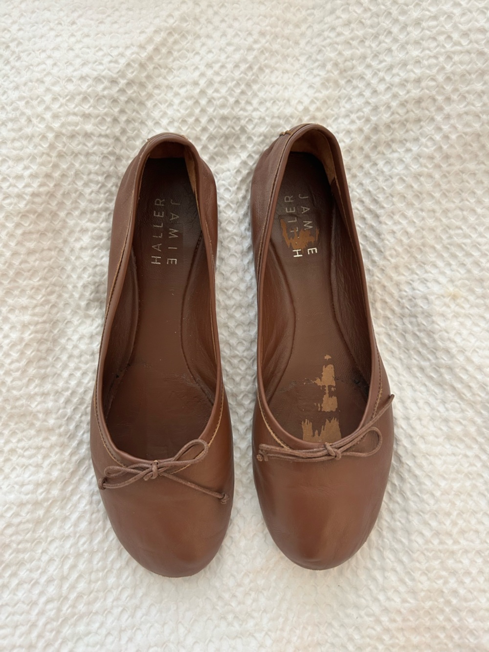 Jamie Haller Brown Leather Ballet Flats